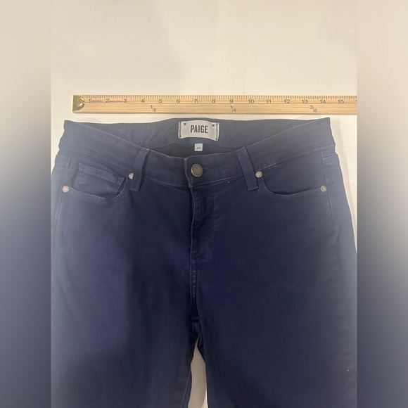 Paige Skinny Crop Jeans Women’s 29 Zipper Hem Blue - Picture 7 of 11